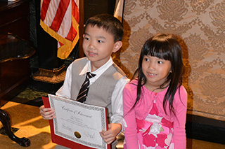  Johny Zhang and his little sister Christina, who is also studying piano with Yevgeny. 