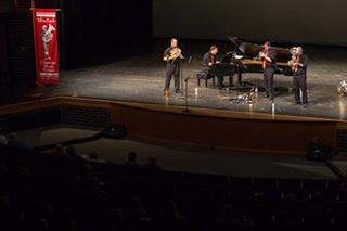  Universal Brass Ensemble at the Tuba Bach Chamber Music Festival. The program included works by Bach, Mussorgsky, Smetana, Ravel, Prokofiev, as well as Sondheim, Bernstein and Grainger. 