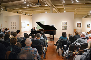  Concert series at the The Zimmerli Art Museum: pianist and piano teacher Yevgeny Morozov playing Mozart Piano Sonata No. 9 in D-major.