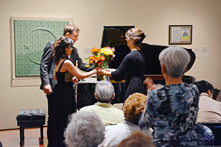  Concert series at the The Zimmerli Art Museum: the beautiful flowers after the concert. 